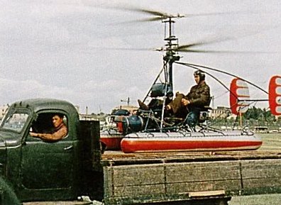 Kamov Ka-10 sur camion